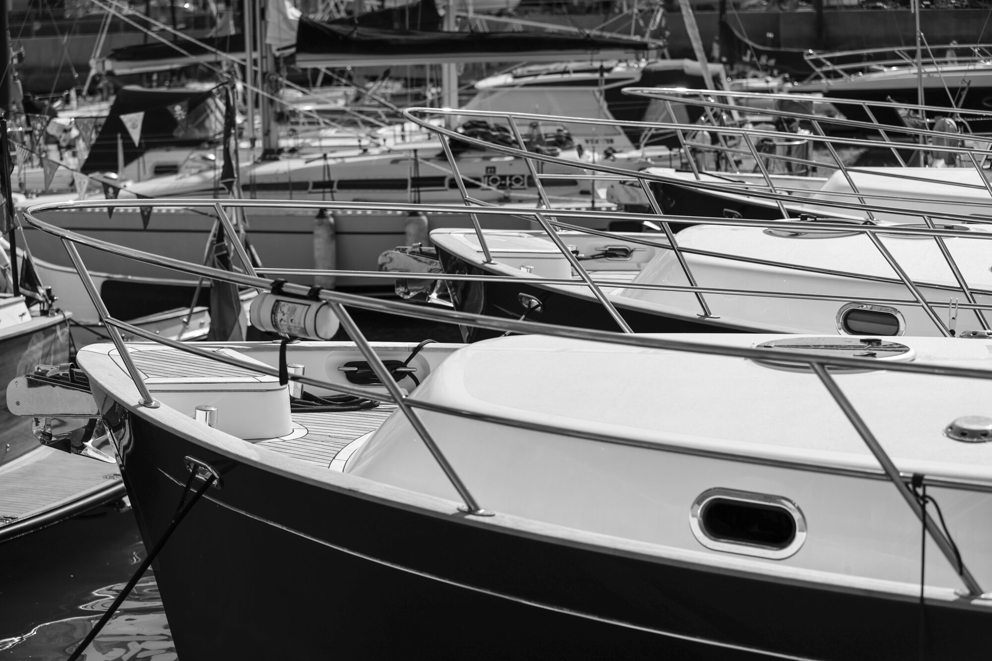 Hardy boats at Shepards Marina in Cowes